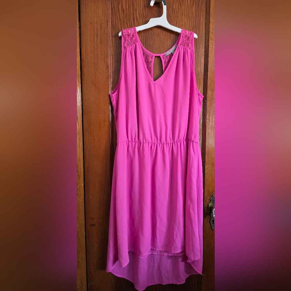 Daniel Rainn Hot Pink Tank Dress Size L